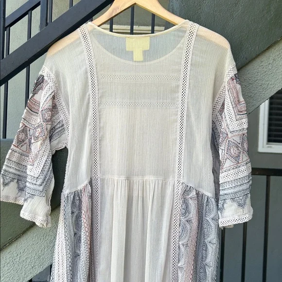Anthropologie Meave Toronto Maxi Dress Bohemian Boho Embroidered  Flowy Gauze Sm - Picture 10 of 10